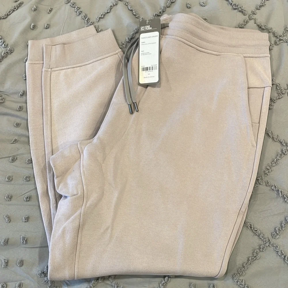 CRZ YOGA Men's Cotton Athletic Joggers Fleece Lined Sweatpants Pockets new XXL